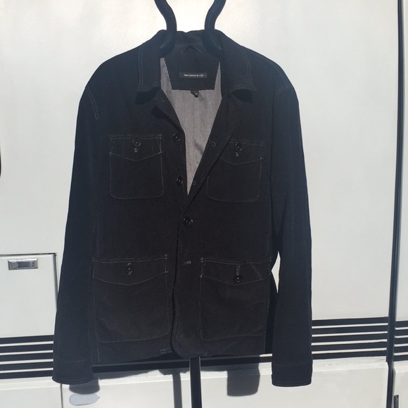 John Varvatos Black Corduroy Jacket 